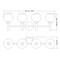 Z-Lite Sutton Vanity, 4-Light, 31.5 In.W x 7 In.L x 10.25 In.H, Brushed Nickel/Clear 7502-4V-BN - alternate 2